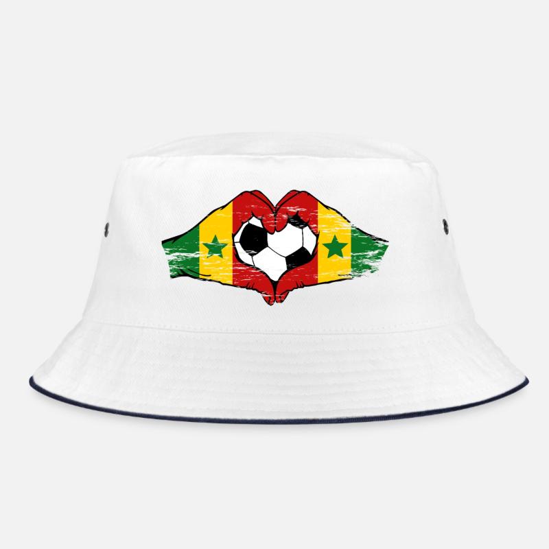 Mains du drapeau du Sénégal en forme de cœur utilisées Bob