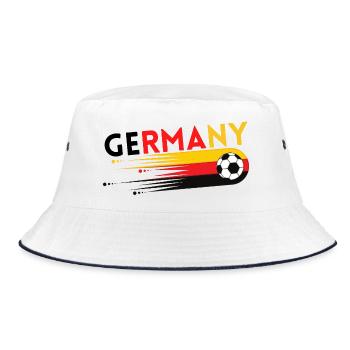 Germany German Football Soccer Ball Travel Retro - Bob - blanc/marine - Devant