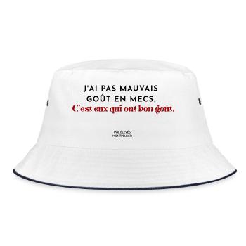 J'ai pas mauvais goût en mecs. C'est eux qui ont b - Bob - blanc/marine - Devant