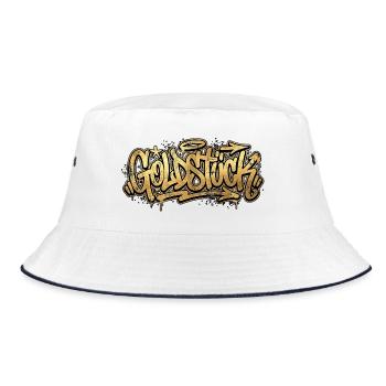 Goldstück Graffiti Hip Hop - Bucket Hat - white/navy - Front