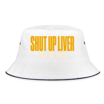 Calm Liver - T-shirt drôle d’alcool - Bob - blanc/marine - Devant