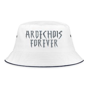 Ardekhis Forever Funny Geschenk-T-Shirt - Bucket Hat - Weiß/Navy - Vorne