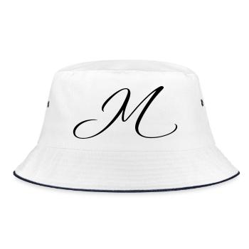 Name mit Anfangsbuchstabe M Mia Matteo - Bucket Hat - Weiß/Navy - Vorne