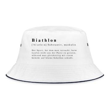 Biathlon Definition - Bucket Hat - Weiß/Navy - Vorne
