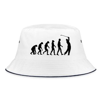 Golf Evolution Golfing - Bucket Hat - Weiß/Navy - Vorne