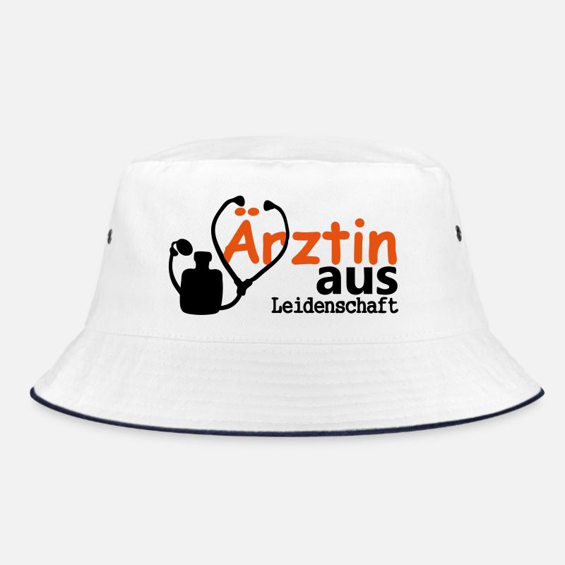 Ärztin aus Leidenschaft Geschenk - Bucket Hat - Weiß/Navy