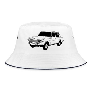 Wartburg , Oldtimer Kult , DDR Legende ...(25) - Bucket Hat - Weiß/Navy - Vorne