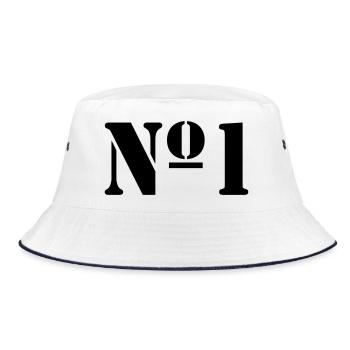 2541614 15062640 no1 - Bucket Hat - white/navy - Front