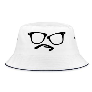 lunettes hippie nerd - Bob - blanc/marine - Devant