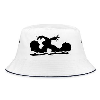 Synchronschwimmen - Bucket Hat - Weiß/Navy - Vorne