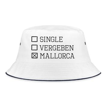 Mallorca single party holiday funny saying - Bucket Hat - white/navy - Front