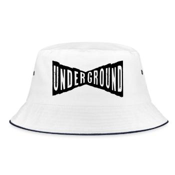 underground gangster like a boss crass cool - Bucket Hat - white/navy - Front