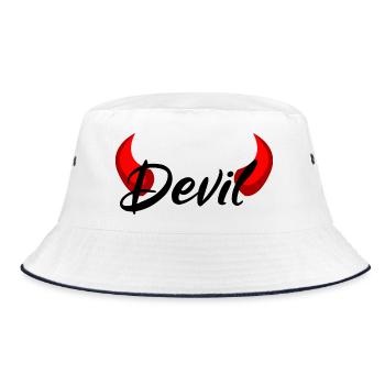 I'm a Devil - Devil - Bucket Hat - white/navy - Front