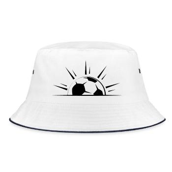 soccer sun fußball sonne symbol Fußball icon Logo - Bucket Hat - Weiß/Navy - Vorne