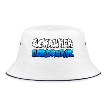 Nordkurve Gelsenkirchen Schalke Design Geschenk - Bucket Hat - Weiß/Navy - Vorne