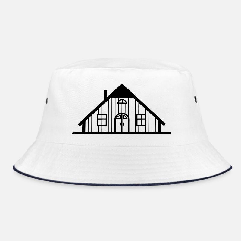 Bauernhof-Scheunenlager - Bucket Hat - Weiß/Navy
