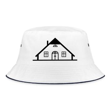 Bauernhof Scheune Lagerhaus - Bucket Hat - Weiß/Navy - Vorne