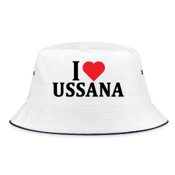 T-shirt Io amo Ussana t-shirt Sardegna - Bob - blanc/marine - Devant