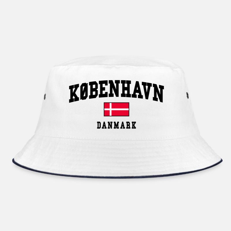 Copenhagen Denmark Flag Design Bucket Hat