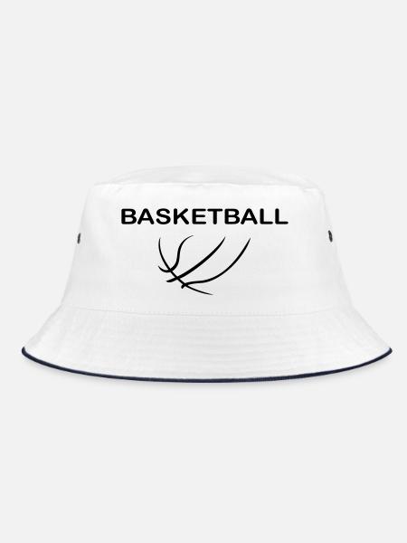 Basketball - Bucket Hat - Weiß/Navy - Vorne