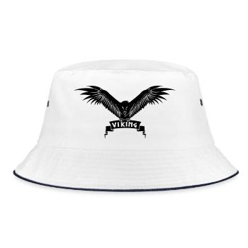Viking crow - Bucket Hat - white/navy - Front