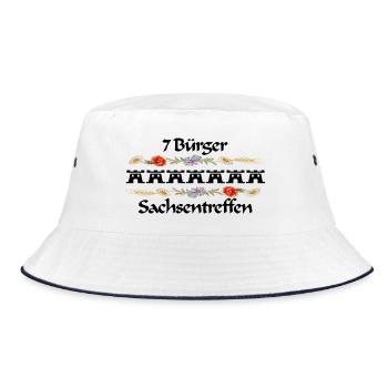 Siebenbürger Sachsentreffen Design schwarz - Bucket Hat - Weiß/Navy - Vorne