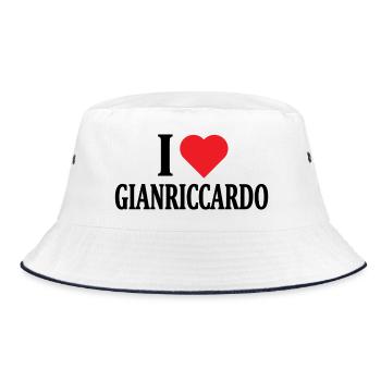t-shirt J’adore Gianriccardo idée cadeau t-shirt - Bob - blanc/marine - Devant