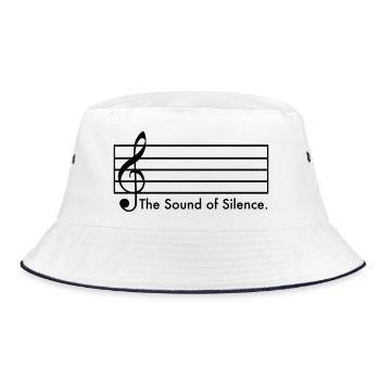 The Sound of Silence - Bucket Hat - Weiß/Navy - Vorne