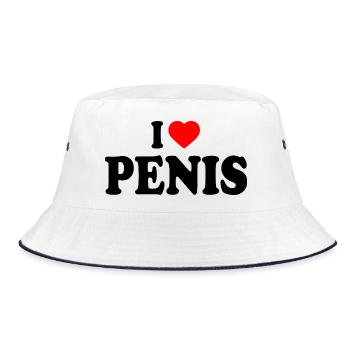 I love penis - Bob - blanc/marine - Devant