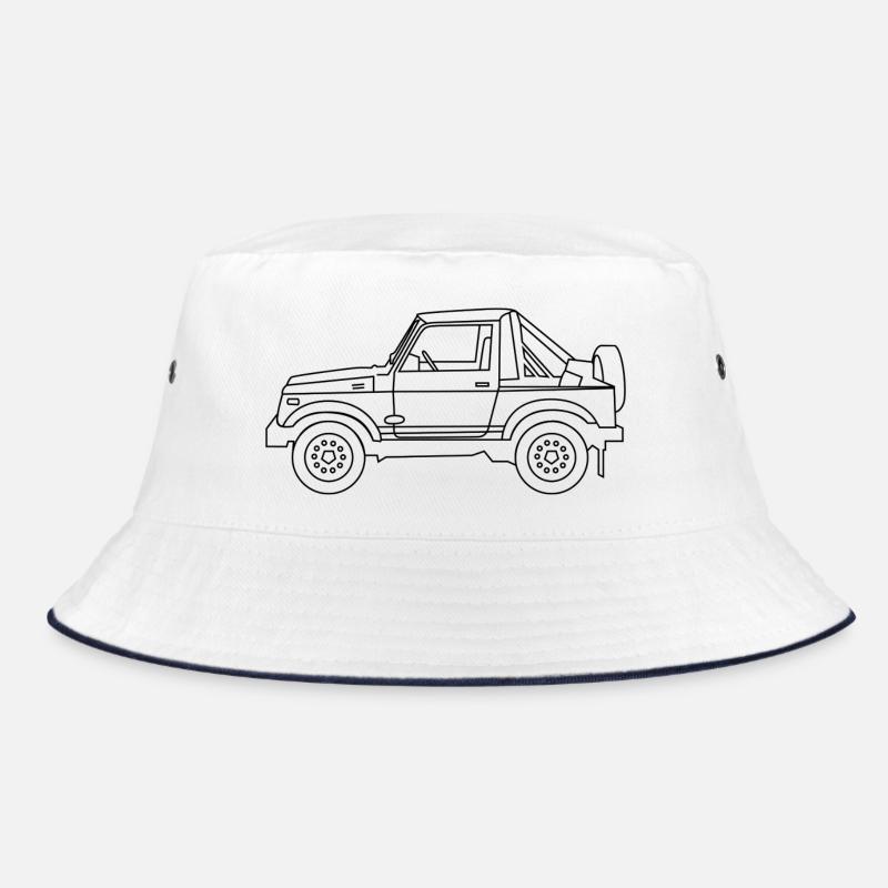 4X4 Auto Umriss Bucket Hat