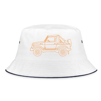 4X4 orange - Bob - blanc/marine - Devant