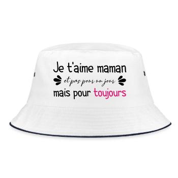 Ich hab dich lieb, Mama - Bucket Hat - Weiß/Navy - Vorne