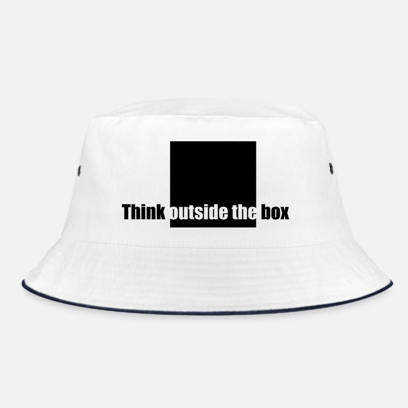 Think Outside The Box - Bucket Hat - Weiß/Navy