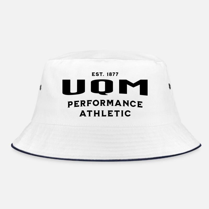UQM Athletic-Performance Sportbekleidung - Bucket Hat - Weiß/Navy