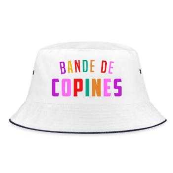 Girlfriend Gang Geschenk für Freunde mit Humor - Bucket Hat - Weiß/Navy - Vorne