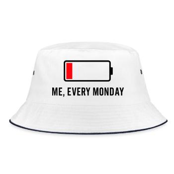 Batterie faible – Moi, tous les mois - Bob - blanc/marine - Devant