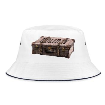 Adventure suitcase with explorer design - Bucket Hat - white/navy - Front