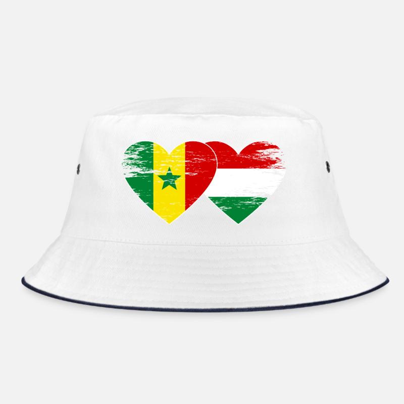 Sénégal Hongrie Drapeau Coeur utilisé Bob