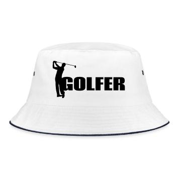 Golfer - Bucket Hat - Weiß/Navy - Vorne