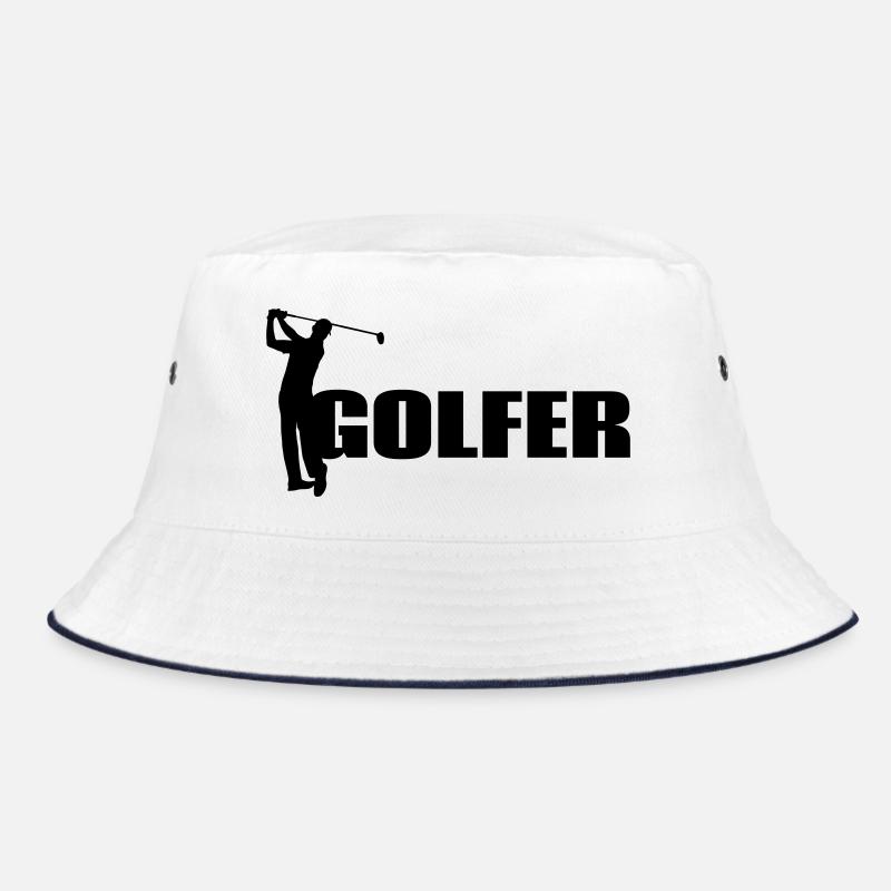 Golfer - Bucket Hat - Weiß/Navy