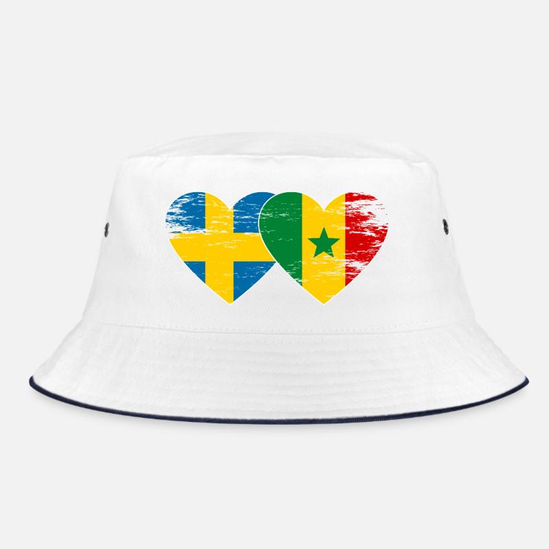 Suède Sénégal Drapeau Coeur utilisé Bob