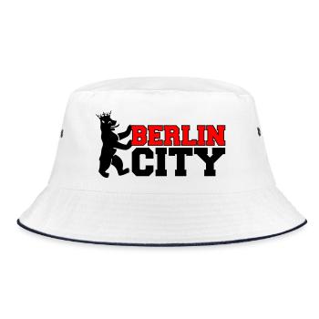 berlin_city_2 - Bucket Hat - white/navy - Front