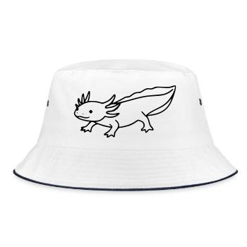 Dessin au trait d’axolotl | Amphibien minimaliste - Bob - blanc/marine - Devant