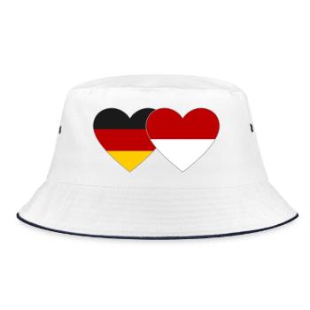 Allemagne Monaco Drapeau Coeur - Bob - blanc/marine - Devant