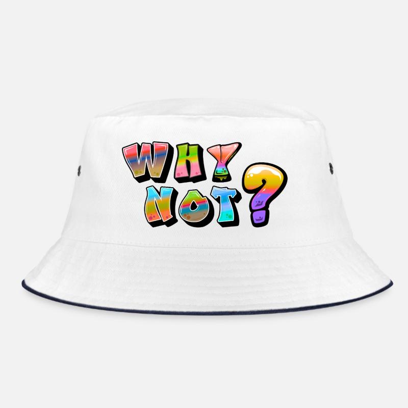 Warum nicht Design - Bucket Hat - Weiß/Navy