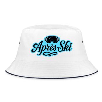 Apres Ski Skibrille Piste - Bucket Hat - Weiß/Navy - Vorne