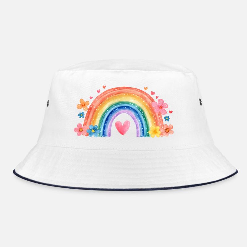 Regenbogen Einschulung – Süßes Mädchen Design Bucket Hat