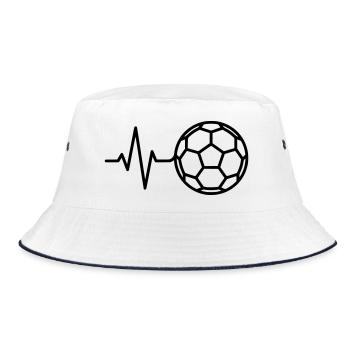 Soccer, battement de cœur, ECG, pouls, amour - Bob - blanc/marine - Devant