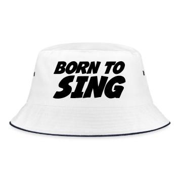 Born to Sing - Bucket Hat - white/navy - Front