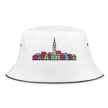 Ville de Villach City Skyline Église St Jacob Art en ligne - Bob - blanc/marine - Devant